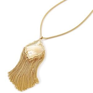 Kendra Scott Kingston Gold Necklace Mother of Pearl Pendant
